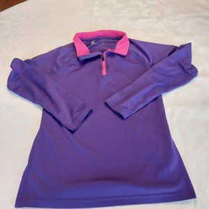Xersion girls size large (10-12) long sleeve purple top